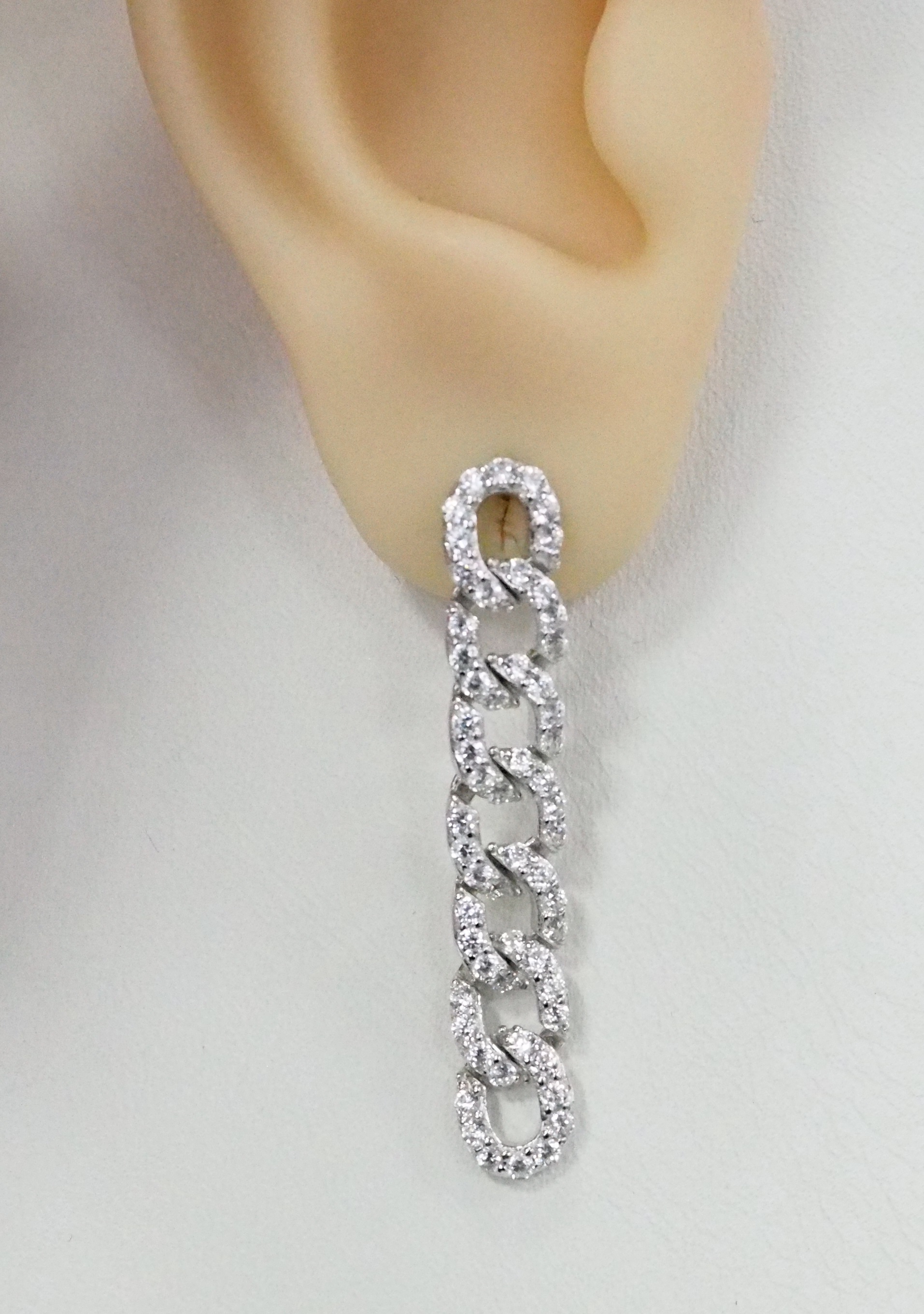 Серебряные серьги с кубическим цирконием